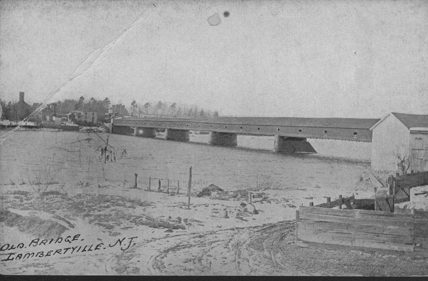 The New Hope-Lambertville Bridge after 1842